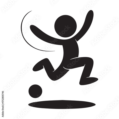 Basketball player silhouette vector icon jumping symbol logo design