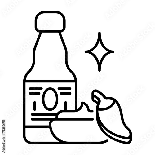 This Hot Sauce icon is suitable for Mexico Country, etc.