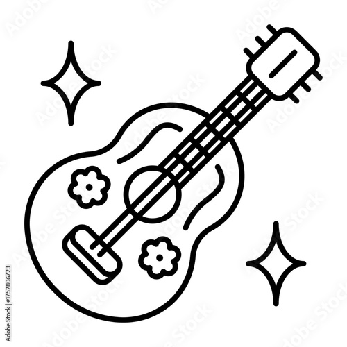 This Guitar icon is suitable for Mexico Country, etc.