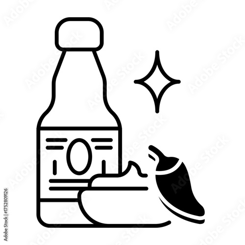 This Hot Sauce icon is suitable for Mexico Country, etc.
