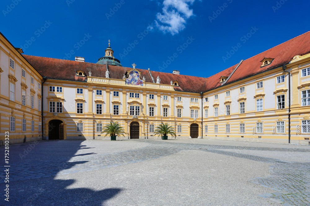 Fototapeta premium Melk abbey in Wachau valley, Austria