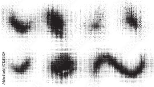 Minimal halftone dot wave background with black zigzag pattern for abstract modern design 