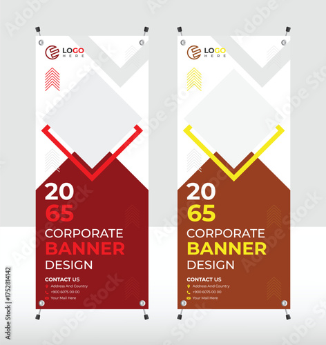 Professional roll up stand banner template design