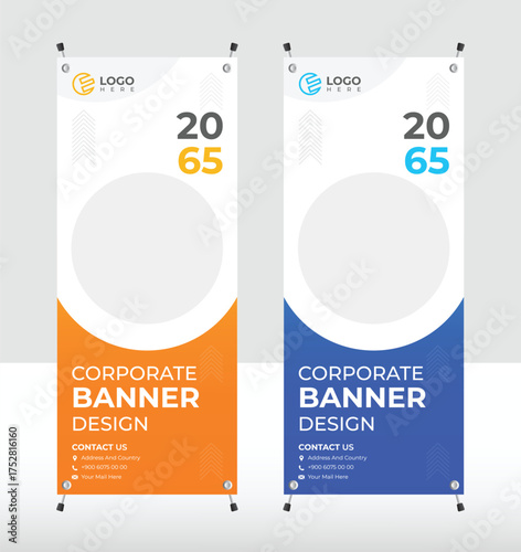 Professional roll up stand banner template design