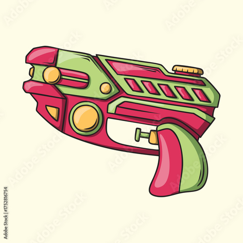 Playful HandDrawn Water Blaster Toy for Summer Fun