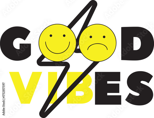 Good Vibes T-Shirt Design -  a modern design with good vibes only