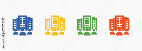 Enterprise Icon Set Color Multiple Style Collection