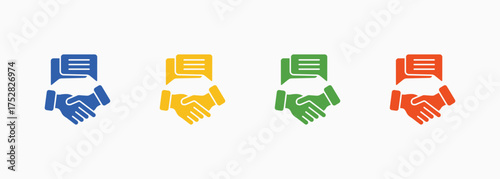 Deal Icon Set Color Multiple Style Collection