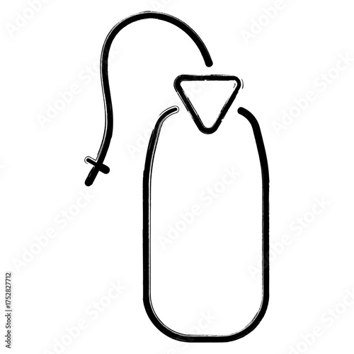 enema icon, brush strokes, vector illustration on white background.