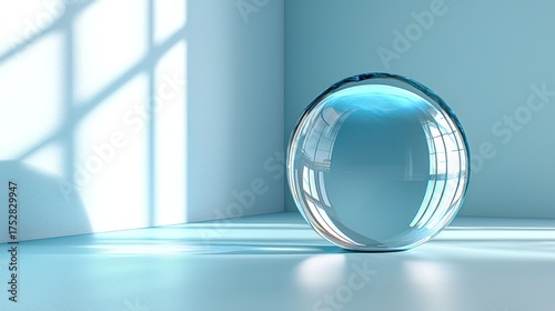 Crystal Ball in Corner Bathed in Sunlight.