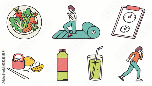 Fitness and Wellness: Healthy Eating, Exercise, Hydration, Progress Tracking for an Active Life.