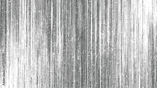 A distressed background of vertical gray and white lines with a textured appearance.