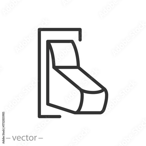 Electric Switch Icon. Editable Stroke Vector Illustration. 