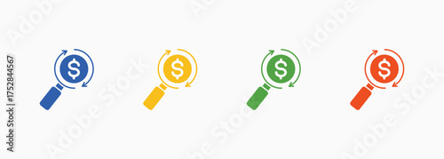 Time Icon Set Color Multiple Style Collection