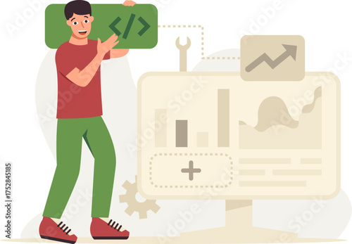 man doing Code Optimization