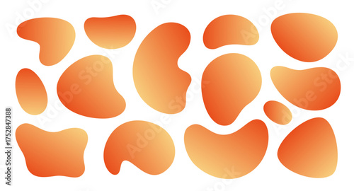 Abstract fluid gradient shapes