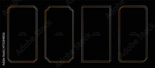 Elegant geometric frame collection set