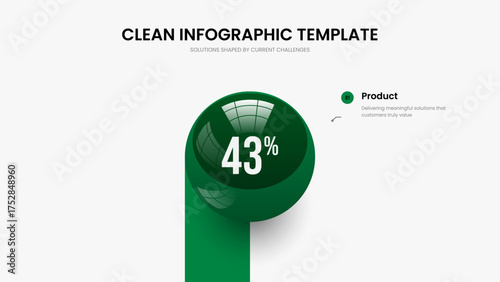 Minimal Profile Slide Layout Vector Illustration. Advertising Insight 1 Option Infographic Slideshow Design. Service Report One Step Diagram Frame Template.