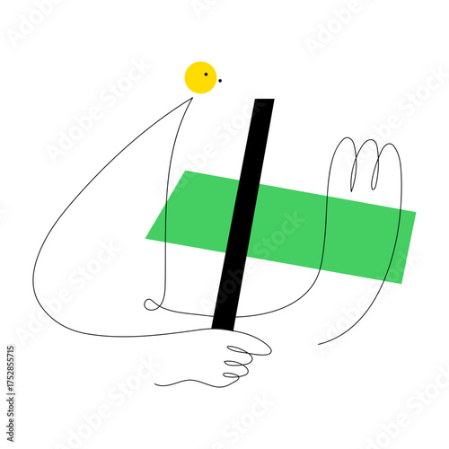 A sketchy style illustration representing fitness tracker
