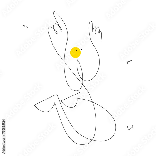 A sketchy style illustration representing fitness tracker

