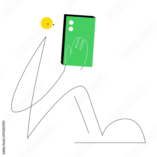 A sketchy style illustration representing fitness tracker
