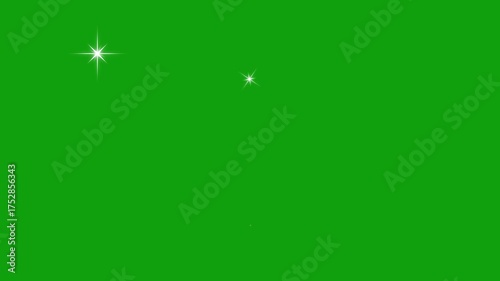 sparkling star animation, shimmering light effect White shining star, Twinkle star sparkle loop animated on green screen, Stars twinkle like flash rays, 4k video