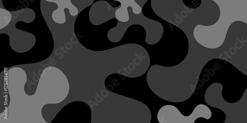 Minimal abstract fluid background with black color combination design. Background concept design