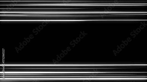 Anime speed lines on a black background, Abstract white light streaks for action and power. Seamless motion graphics loop with alpha channel