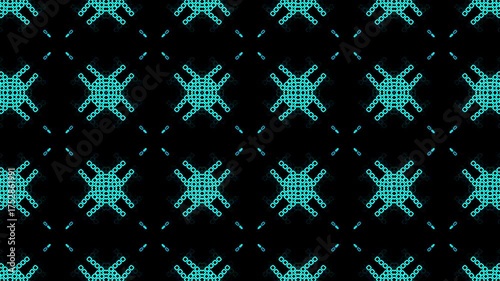  沢山のドットがパターンで動くサイバー背景アニメーション（青）