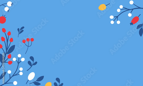 Modern universal artistic template . Merry Christmas Corporate Holiday card or invitation . Abstract frames and backgrounds design. Vector illustration in flat hand drawn style .