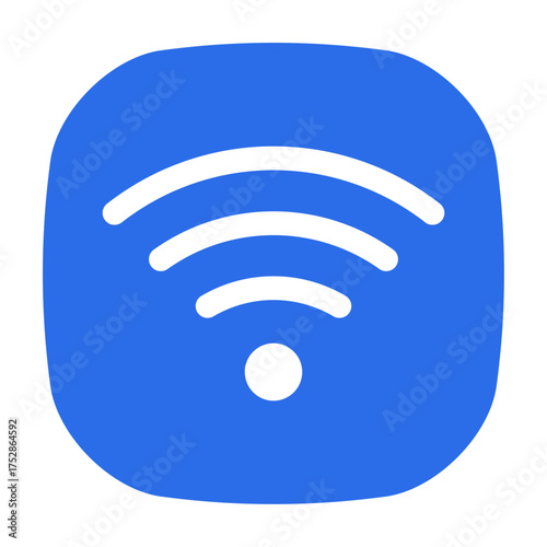 wireless signal symbol for internet connection UI icon.
