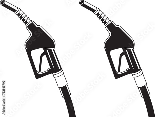 Gasoline pump nozzle vector illustration in trendy flat style fuel dispenser isolated on transparent background car refuel equipment and tool
