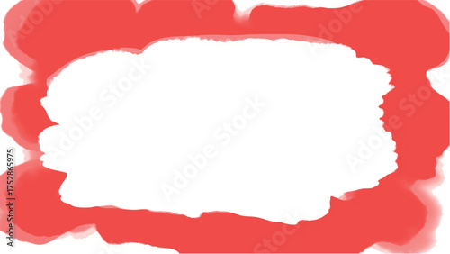 Wallpaper Mural Red paint frame background. Red paint frame with copy spaces for text and creative designs. Red border frame. Torontodigital.ca