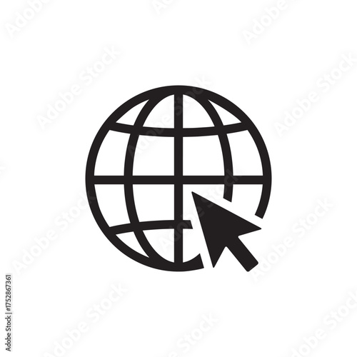 World wide web  www internet communication line art icon for apps and websites