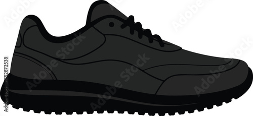 Simple Modern Casual Running Sport Shoes Vector Silhouette Illustration Isolated on Transparent Backdrop for Any Purpose 125 Characters