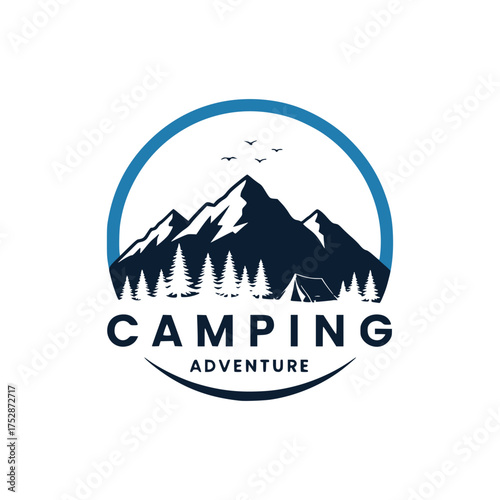 Camping logo design. adventure logo. outdoor logo.