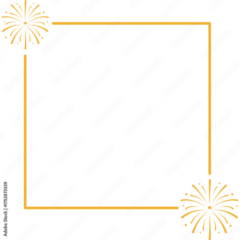 Obraz premium New Year Frame with Firework