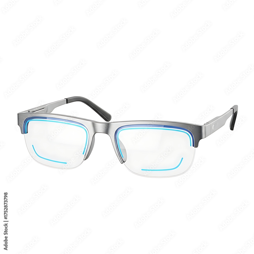Fototapeta premium Modern augmented reality glasses isolated on white background for metaverse