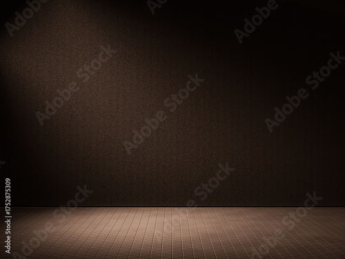 Grungy gray wall with uneven lighting effects for industrial-style photography.