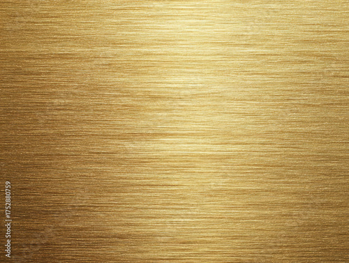 Brushed brass metal sheet with warm golden texture and horizontal grain pattern, creating luxurious and elegant metallic surface effect