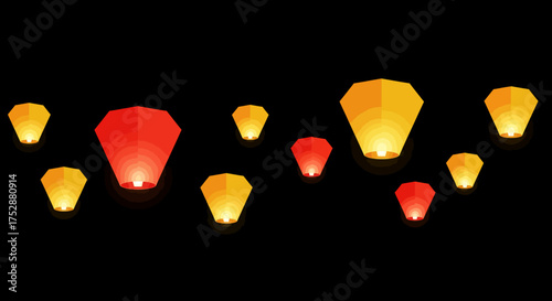 Floating Lanterns A Symbol of Hope and Celebration in the Night Sky