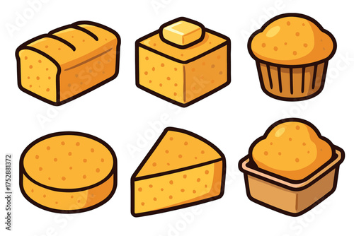 Colorful carousel toys for children amusement and playtime fun. Set of 6 vector illustration