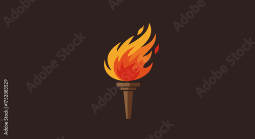 Torch Flame Symbol of Hope, Inspiration, and Ancient Light