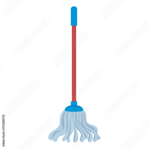 mop illustration vector isolated on white