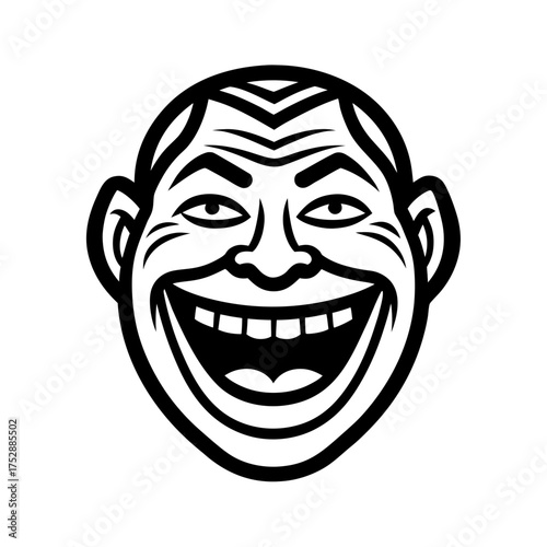 funny meme face tattoo flash art style vector art