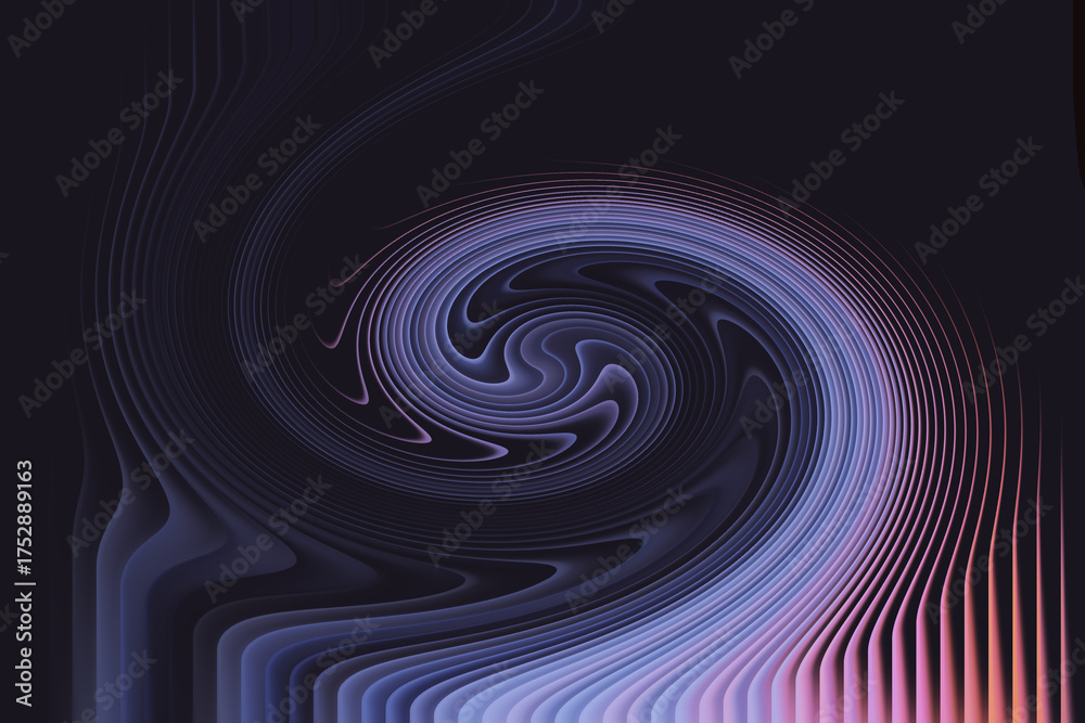 Fototapeta premium Abstract swirling vortex of light and color with dark background
