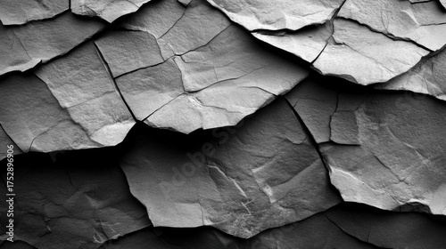 Black and white stone background or texture. Abstract black and white background.