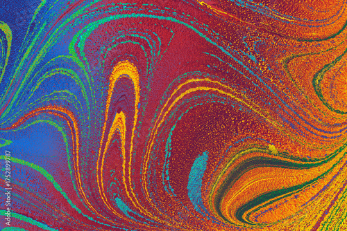 Ebru marbling effect surface pattern design for print