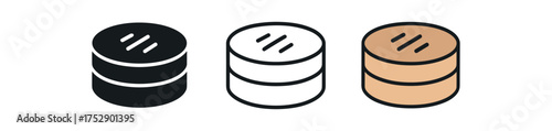bamboo steamer basket icon on white background Black silhouette flat icon outline icon and colored icon style. 1x3 grid. three minimal vector icon style.centered composition clear white