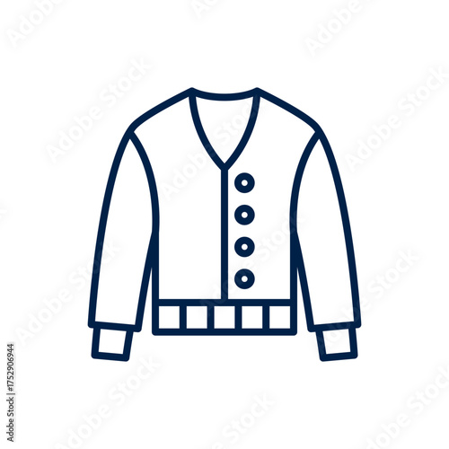 Cardigan vector illustration icon